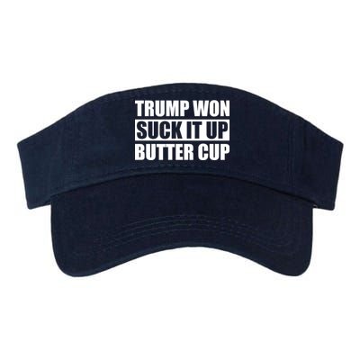 Donald Trump Won Suck It Up Butter Cup President Valucap Bio-Washed Visor