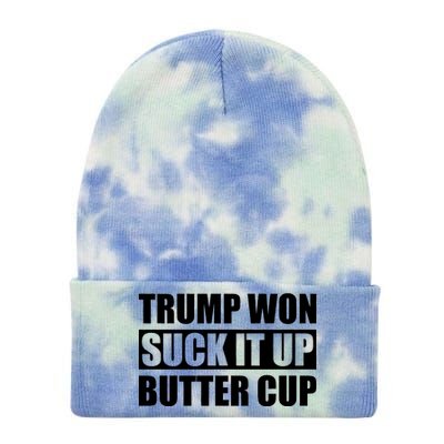 Donald Trump Won Suck It Up Butter Cup President Tie Dye 12in Knit Beanie