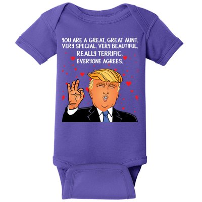 Donald Trump Your A Great Aunt Baby Bodysuit