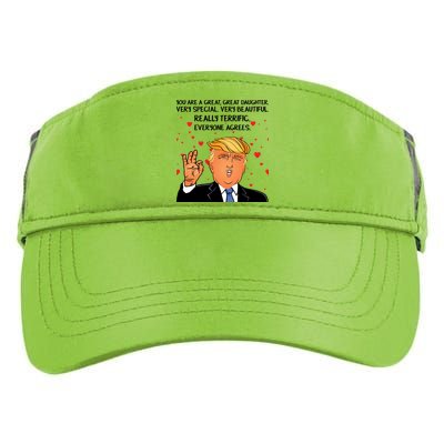 Donald Trump Your A Great Daughter Adult Drive Performance Visor