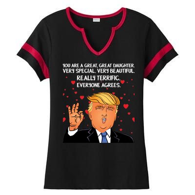 Donald Trump Your A Great Daughter Ladies Halftime Notch Neck Tee