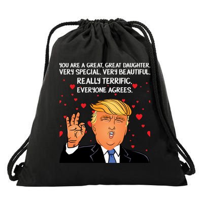 Donald Trump Your A Great Daughter Drawstring Bag