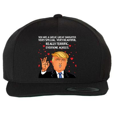 Donald Trump Your A Great Daughter Wool Snapback Cap