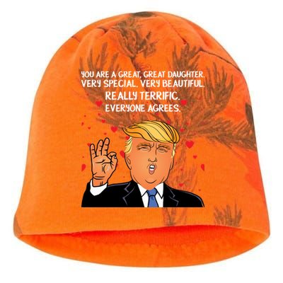 Donald Trump Your A Great Daughter Kati - Camo Knit Beanie