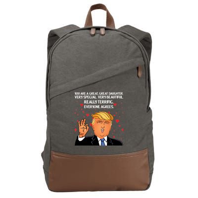 Donald Trump Your A Great Daughter Cotton Canvas Backpack