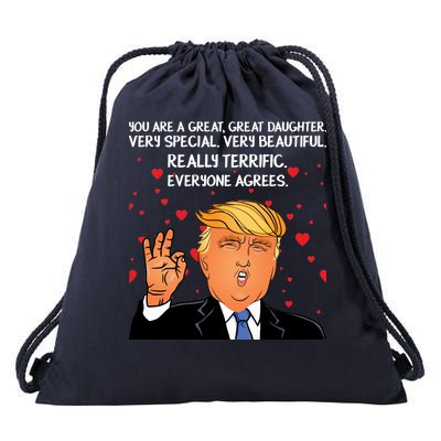 Donald Trump Your A Great Daughter Drawstring Bag