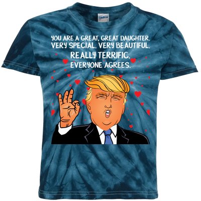 Donald Trump Your A Great Daughter Kids Tie-Dye T-Shirt