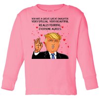 Donald Trump Your A Great Daughter Toddler Long Sleeve Shirt