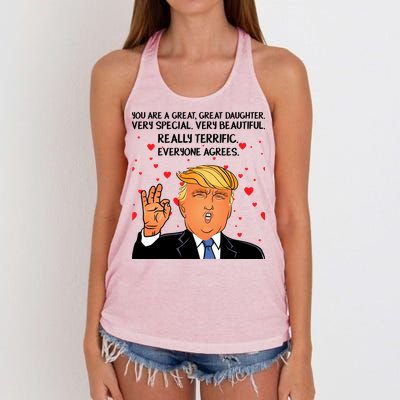 Donald Trump Your A Great Daughter Women's Knotted Racerback Tank