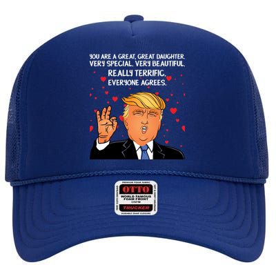 Donald Trump Your A Great Daughter High Crown Mesh Back Trucker Hat