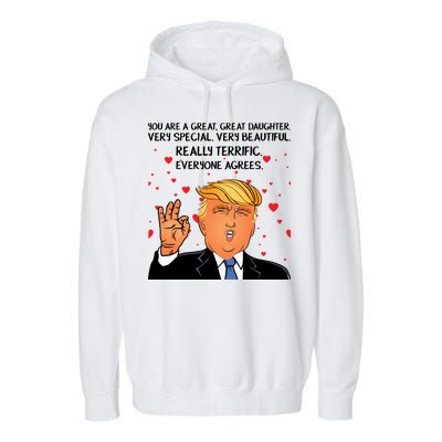 Donald Trump Your A Great Daughter Garment-Dyed Fleece Hoodie