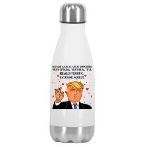 Donald Trump Your A Great Daughter Stainless Steel Insulated Water Bottle