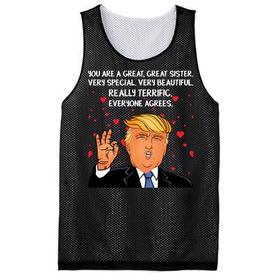 Donald Trump Your A Great Sister Mesh Reversible Basketball Jersey Tank