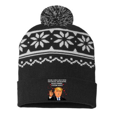 Donald Trump Your A Great Sister USA-Made Snowflake Beanie