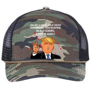 Donald Trump Your A Great Sister Retro Rope Trucker Hat Cap