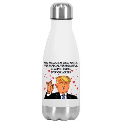 Donald Trump Your A Great Sister Stainless Steel Insulated Water Bottle