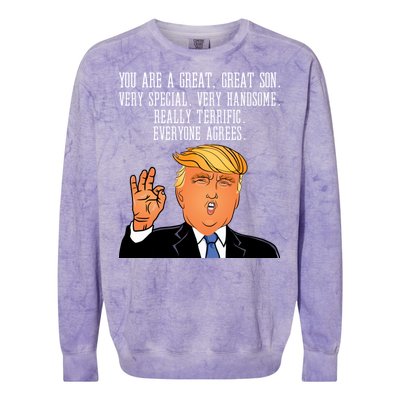 Donald Trump Your A Great Son Colorblast Crewneck Sweatshirt