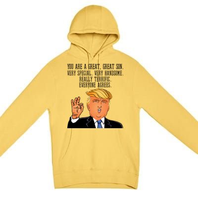 Donald Trump Your A Great Son Premium Pullover Hoodie