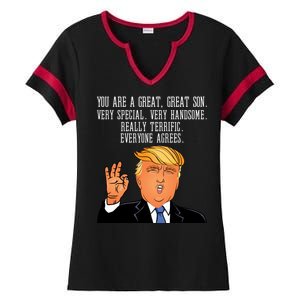 Donald Trump Your A Great Son Ladies Halftime Notch Neck Tee