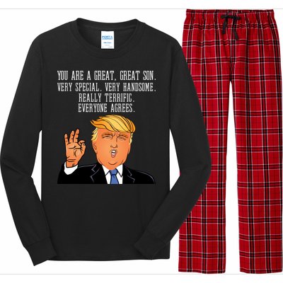 Donald Trump Your A Great Son Long Sleeve Pajama Set