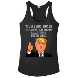 Donald Trump Your A Great Son Ladies PosiCharge Competitor Racerback Tank