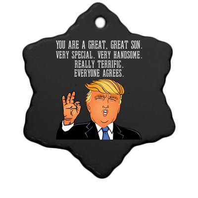 Donald Trump Your A Great Son Ceramic Star Ornament