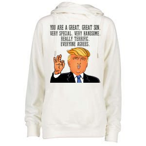 Donald Trump Your A Great Son Womens Funnel Neck Pullover Hood