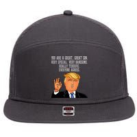 Donald Trump Your A Great Son 7 Panel Mesh Trucker Snapback Hat