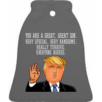 Donald Trump Your A Great Son Ceramic Bell Ornament