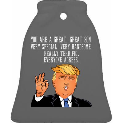 Donald Trump Your A Great Son Ceramic Bell Ornament