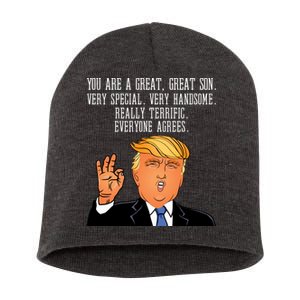 Donald Trump Your A Great Son Short Acrylic Beanie