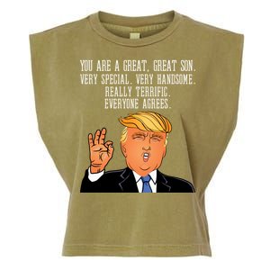 Donald Trump Your A Great Son Garment-Dyed Women's Muscle Tee