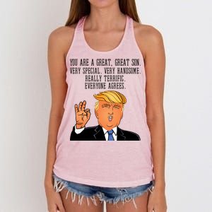 Donald Trump Your A Great Son Women's Knotted Racerback Tank