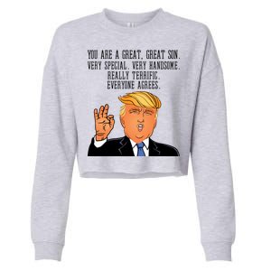 Donald Trump Your A Great Son Cropped Pullover Crew