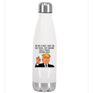 Donald Trump Your A Great Son Stainless Steel Insulated Water Bottle