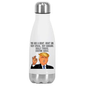 Donald Trump Your A Great Son Stainless Steel Insulated Water Bottle