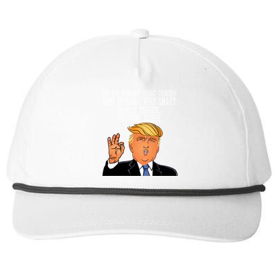 Donald Trump Your A Great Teacher Snapback Five-Panel Rope Hat