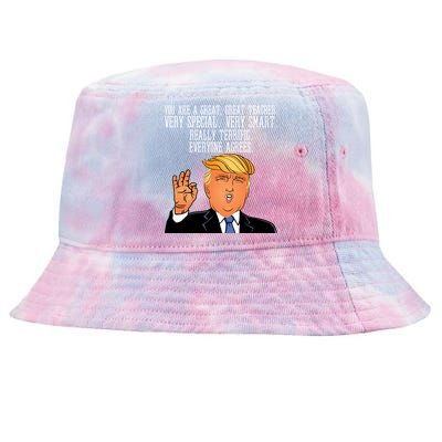 Donald Trump Your A Great Teacher Tie-Dyed Bucket Hat