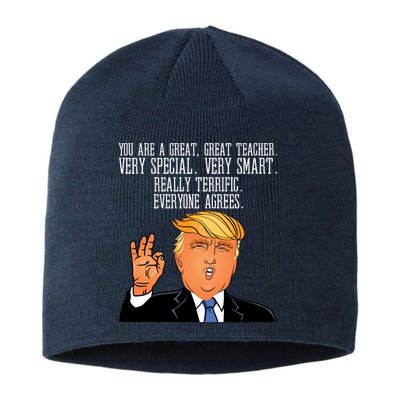 Donald Trump Your A Great Teacher Sustainable Beanie