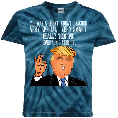 Donald Trump Your A Great Teacher Kids Tie-Dye T-Shirt