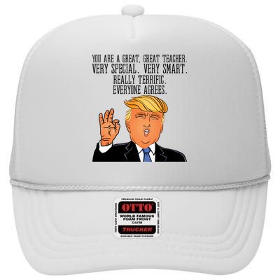 Donald Trump Your A Great Teacher High Crown Mesh Back Trucker Hat