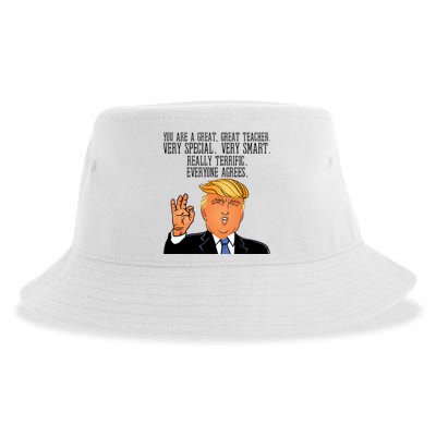 Donald Trump Your A Great Teacher Sustainable Bucket Hat