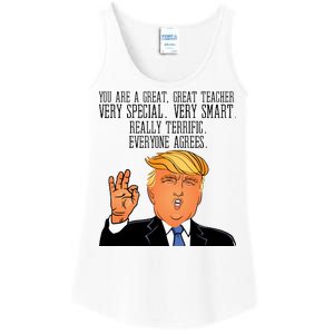 Donald Trump Your A Great Teacher Ladies Essential Tank