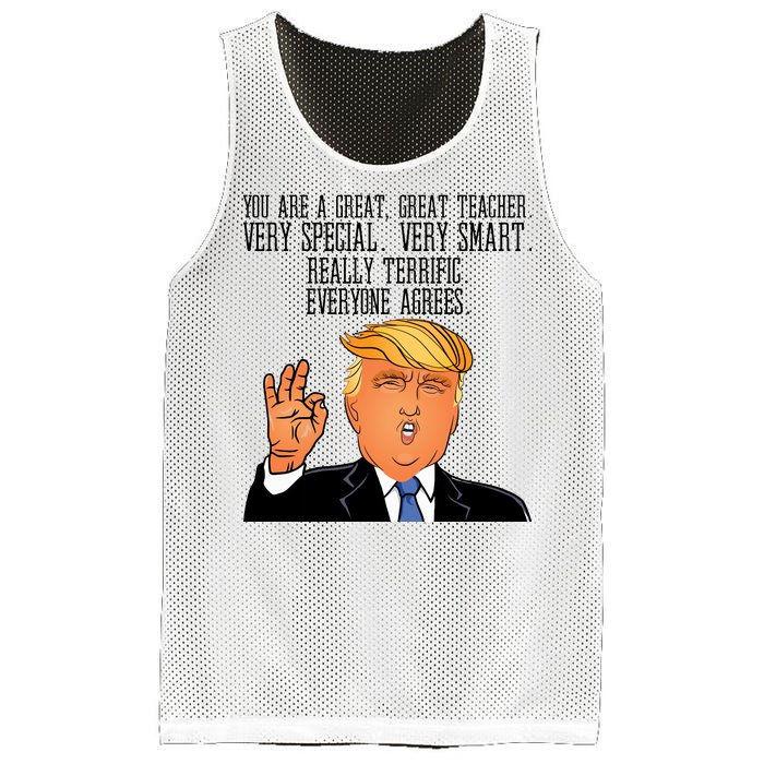 Donald Trump Your A Great Teacher Mesh Reversible Basketball Jersey Tank