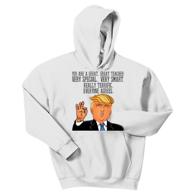 Donald Trump Your A Great Teacher Kids Hoodie