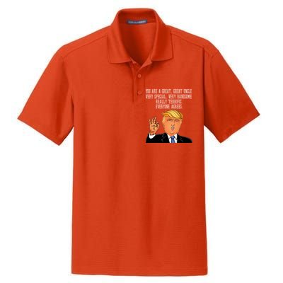 Donald Trump Your A Great Uncle Dry Zone Grid Polo