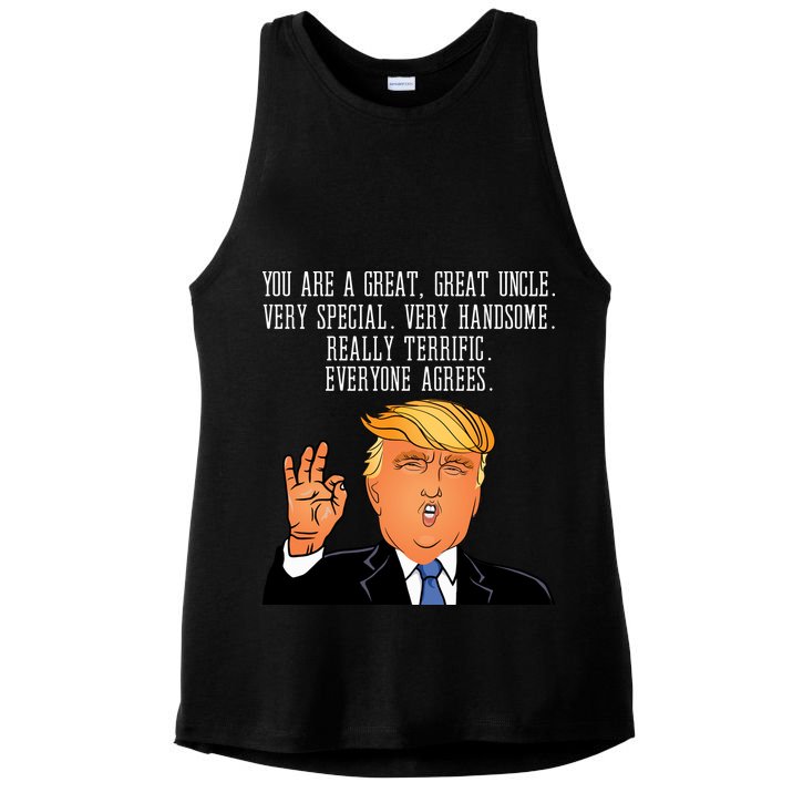 Donald Trump Your A Great Uncle Ladies PosiCharge Tri-Blend Wicking Tank