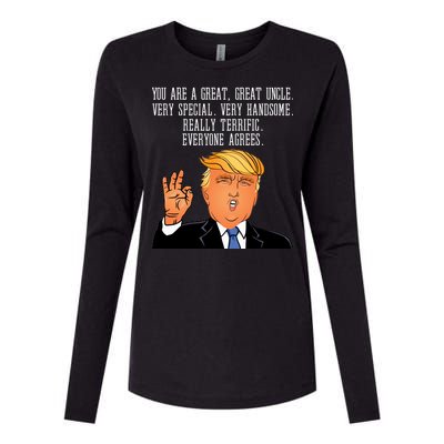 Donald Trump Your A Great Uncle Womens Cotton Relaxed Long Sleeve T-Shirt