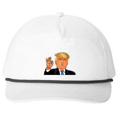 Donald Trump Your A Great Uncle Snapback Five-Panel Rope Hat