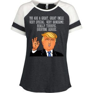 Donald Trump Your A Great Uncle Enza Ladies Jersey Colorblock Tee